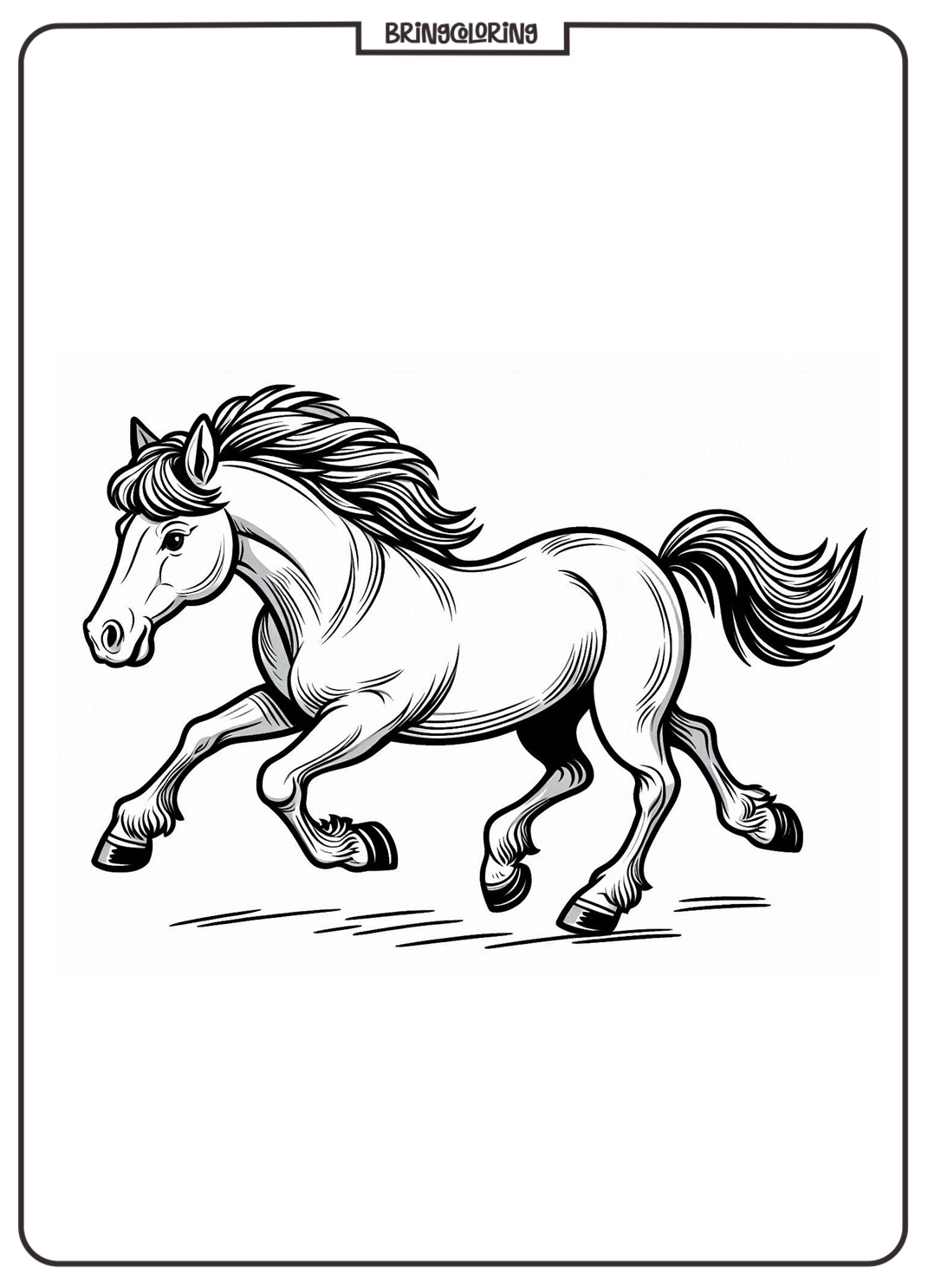 Horse coloring pages for kids Horse coloring pages for kids