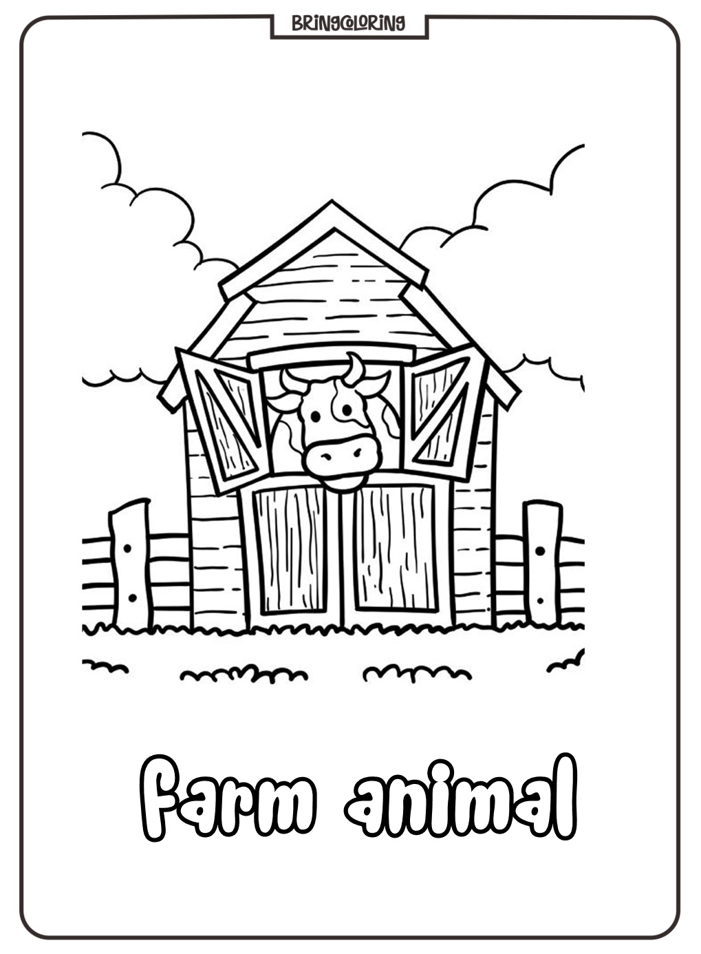 Online Farm Animal Coloring Page for Kids Online Farm Animal Coloring Page for Kids