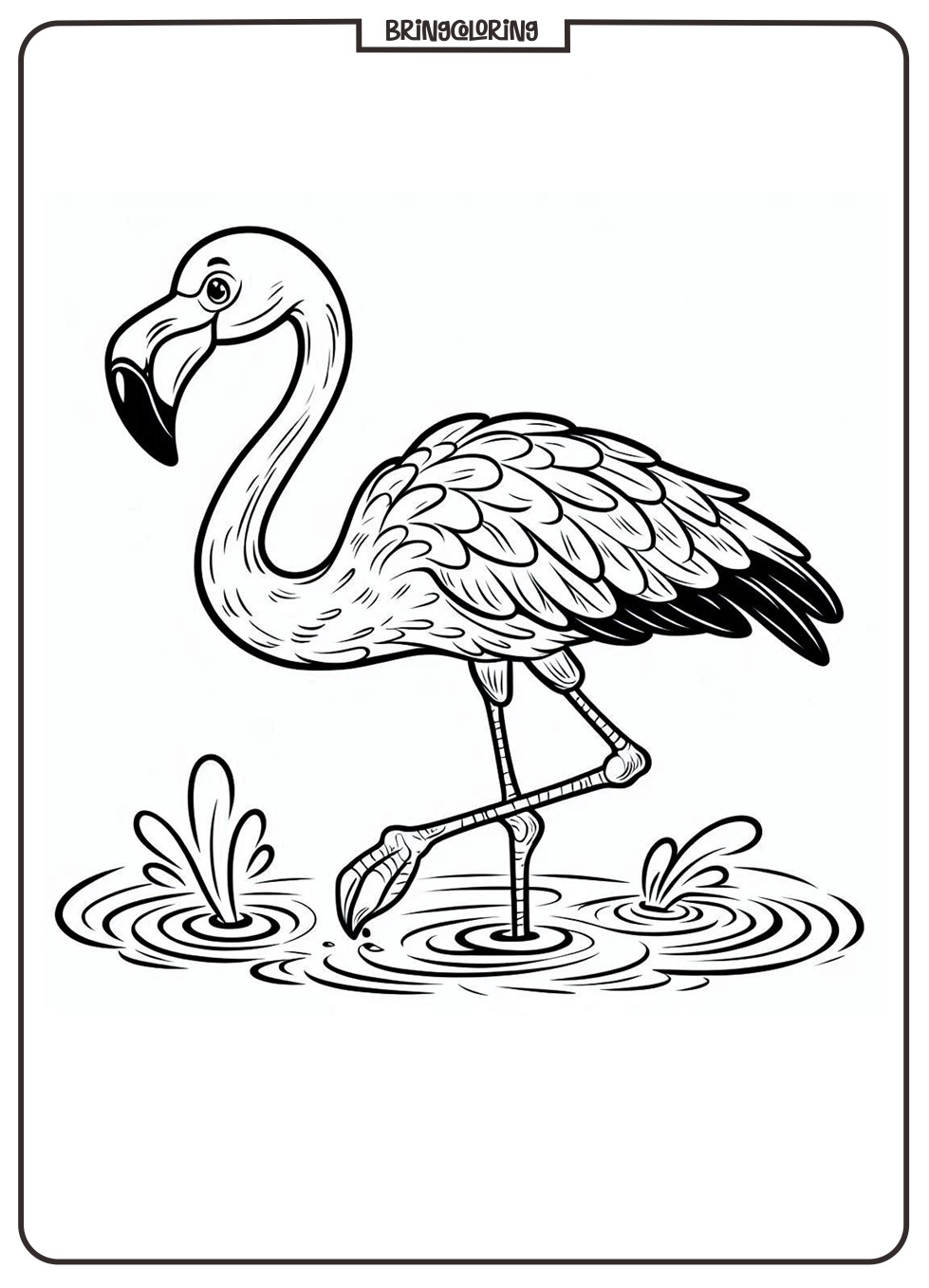 coloring page of flamingo printable for kids coloring page of flamingo printable for kids