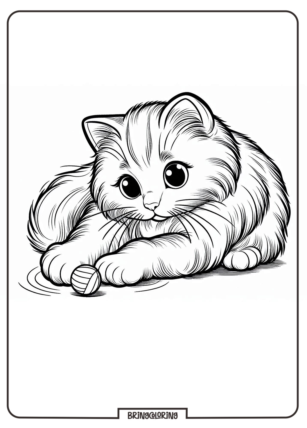 cute cat coloring page for kids cute cat coloring page for kids