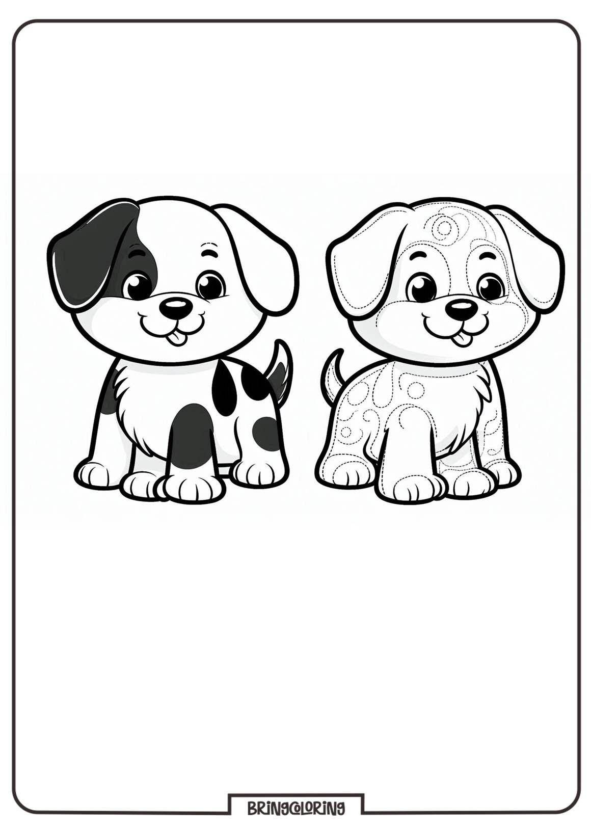 cute pet dog coloring online for kid