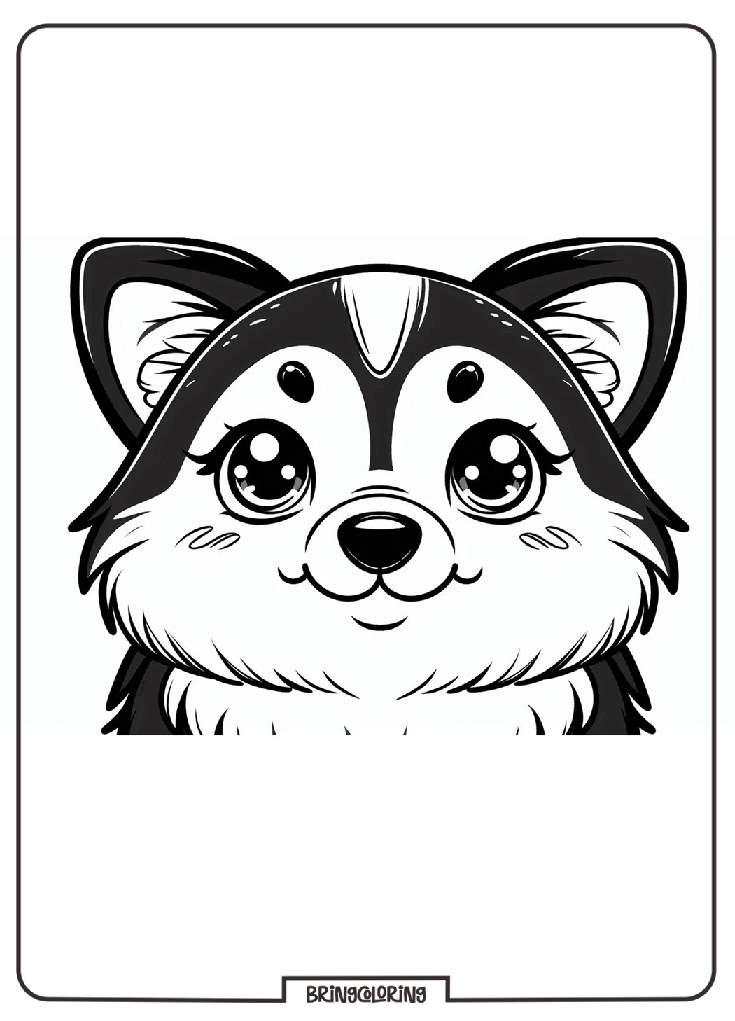dog face coloring online