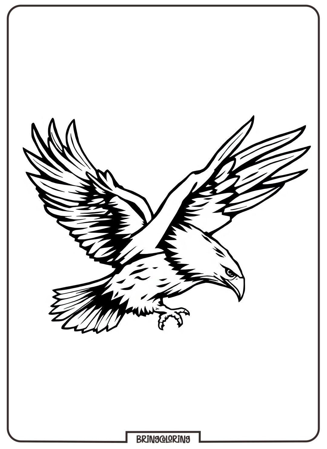 eagle fly coloring page for kids eagle fly coloring page for kids