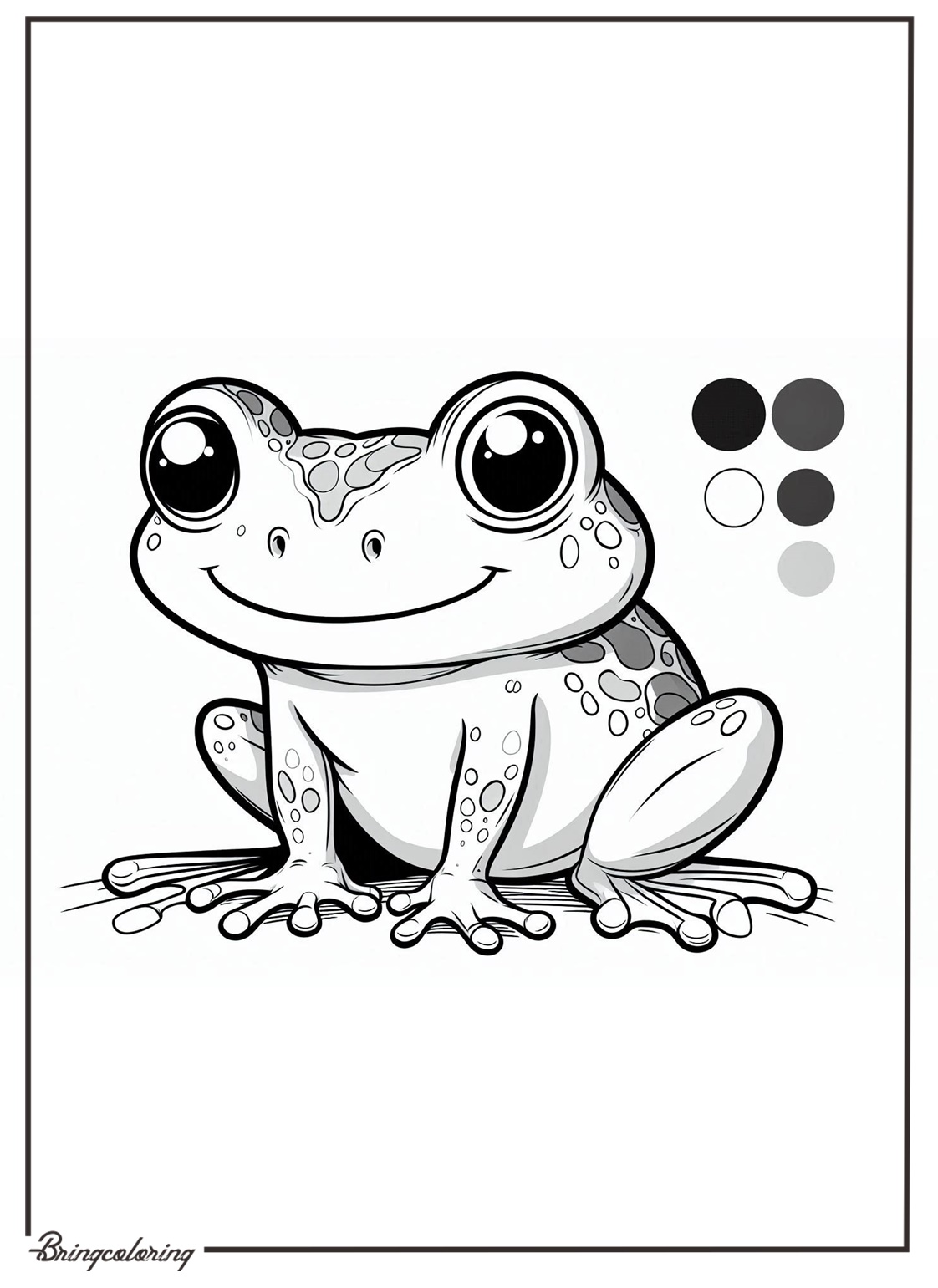 frog coloring page for kids
