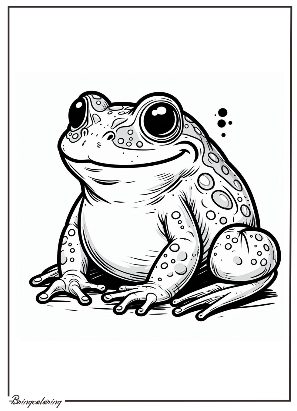 frog coloring page online for kids