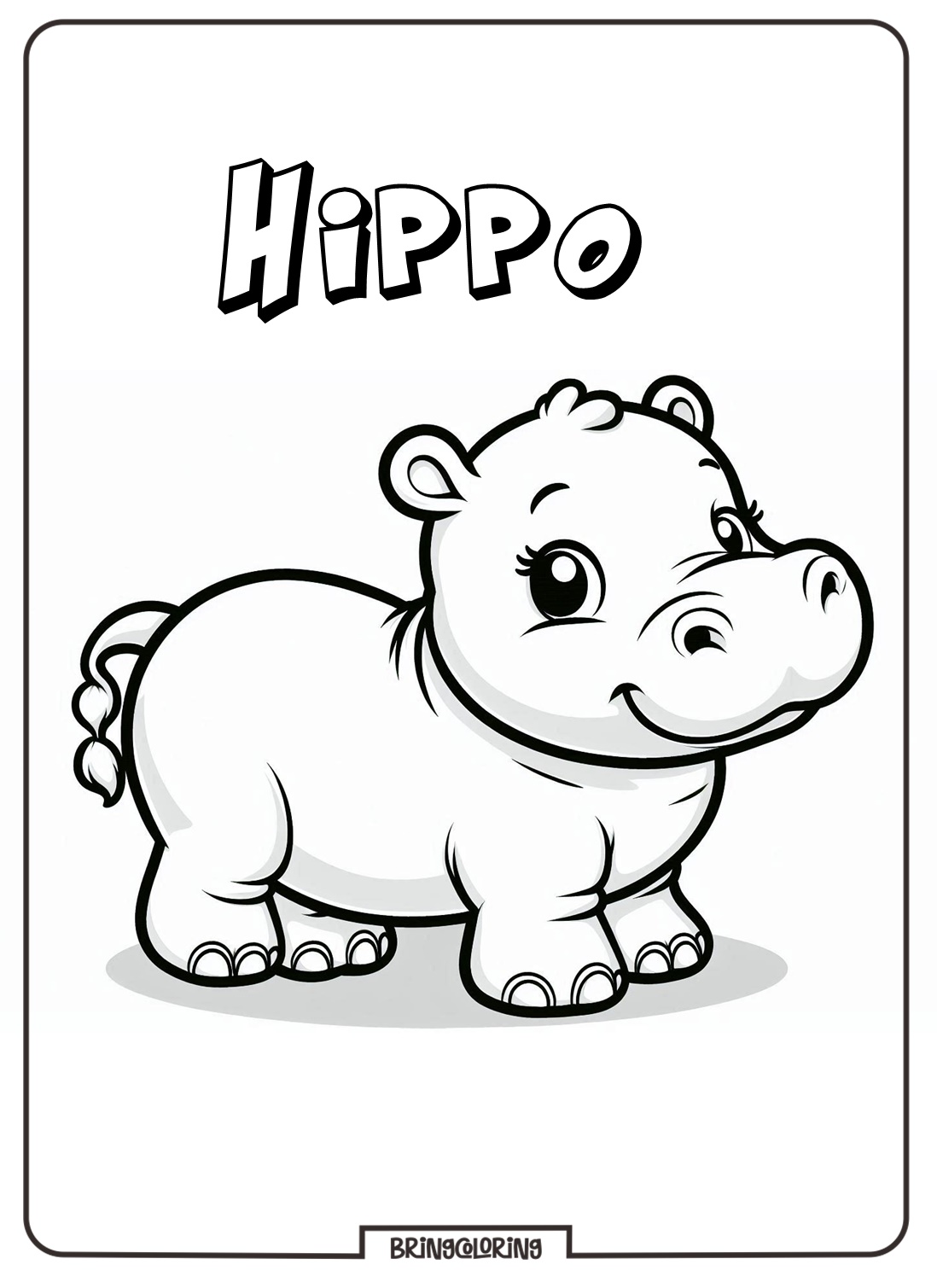 hippo coloring pages for kid hippo coloring pages for kid