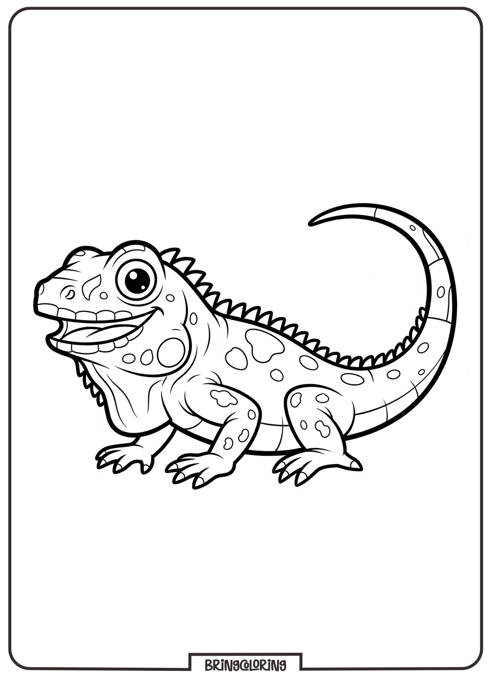 iguana coloring page for kids iguana coloring page for kids