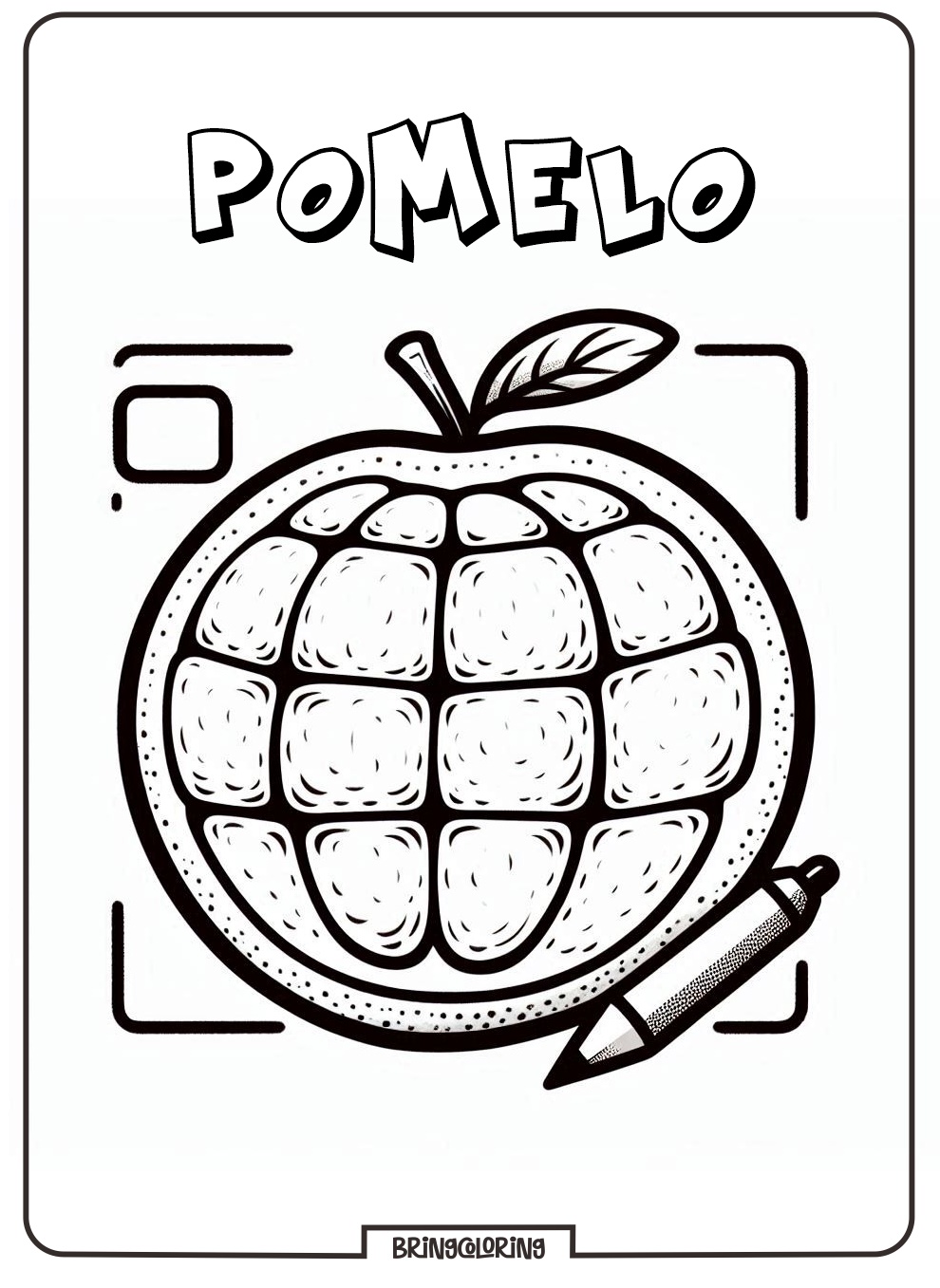 pomelo fruit coloring page