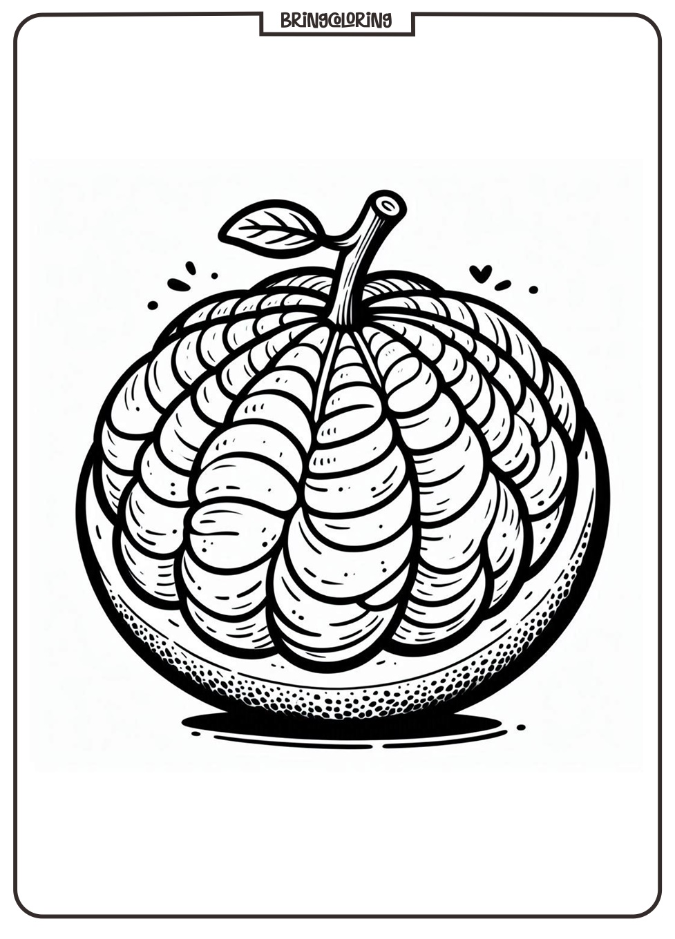 pomelo fruit coloring pages online