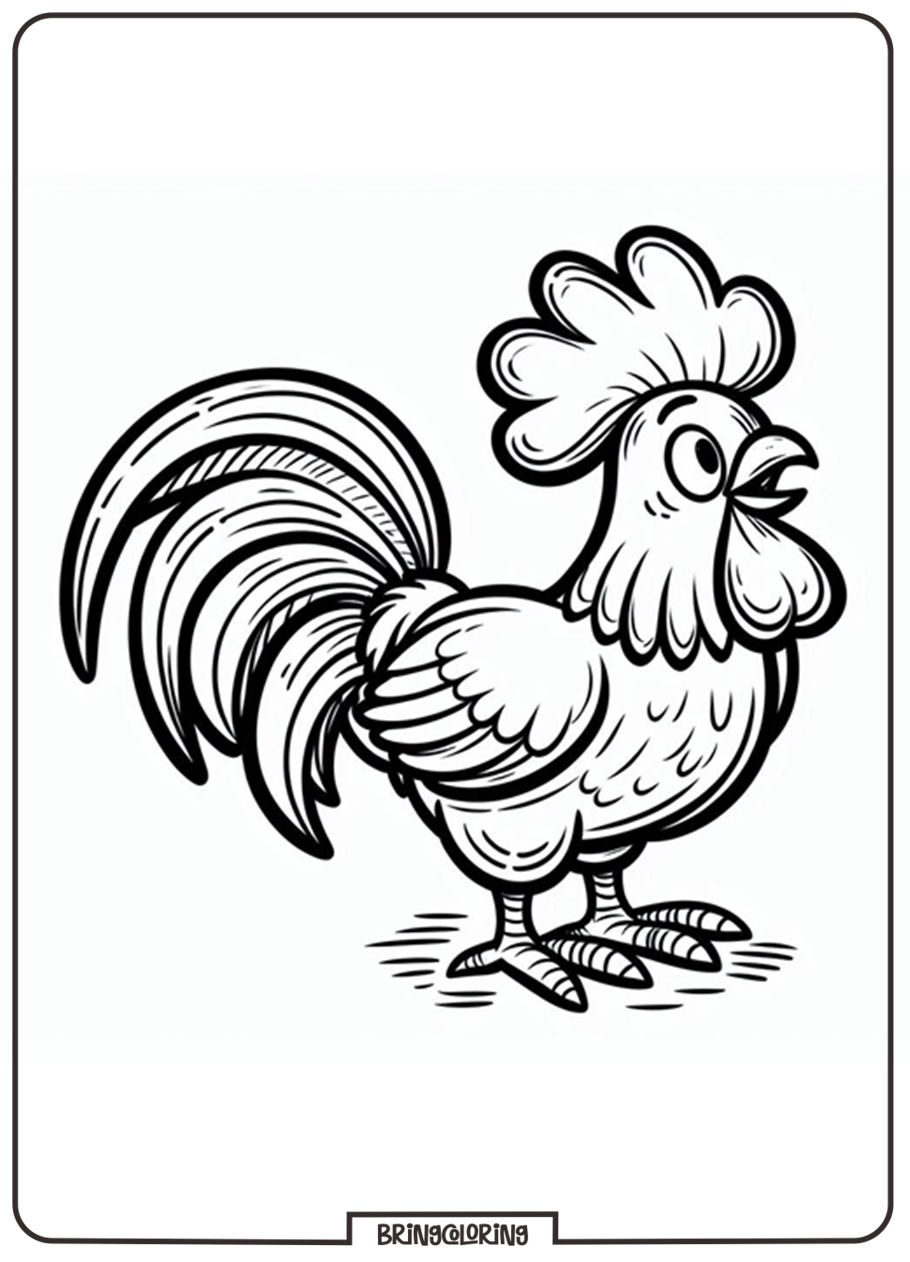 rooster coloring pages for kids rooster coloring pages for kids
