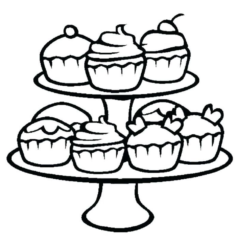 Adult Cupcake Coloring Pages