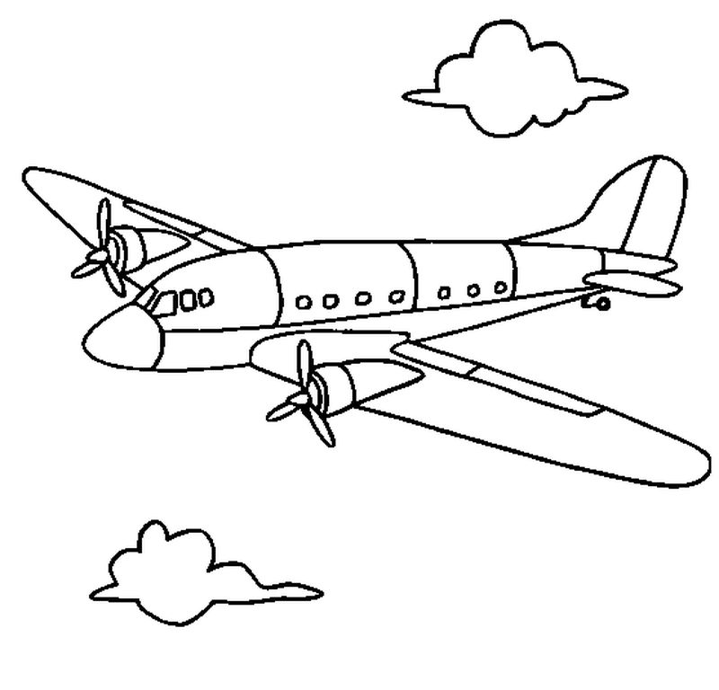 Airplane Coloring Pages For Kids