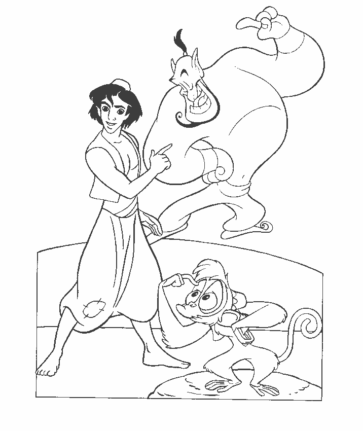 Aladdin And Jasmine Wedding Coloring Pages