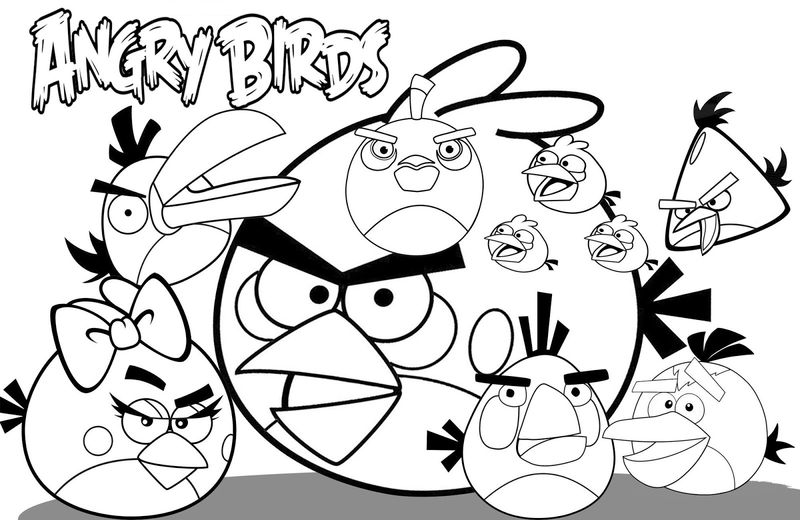 All The Angry Birds Coloring Pages