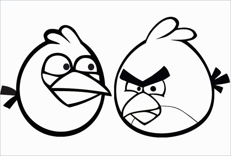 Angry Birds Coloring Pages Red Bird