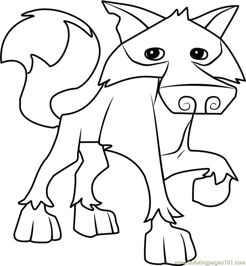 Animal Jam Coloring Pages Arctic Wolf Free