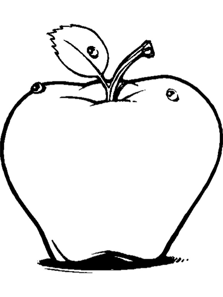 Apple Coloring Pages For Toddlers Free