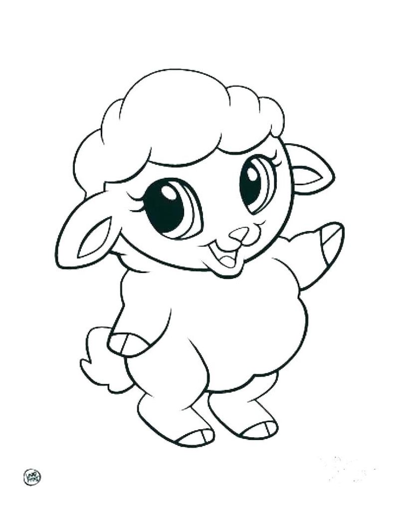 Baby Animal Cartoon Coloring Pages Free