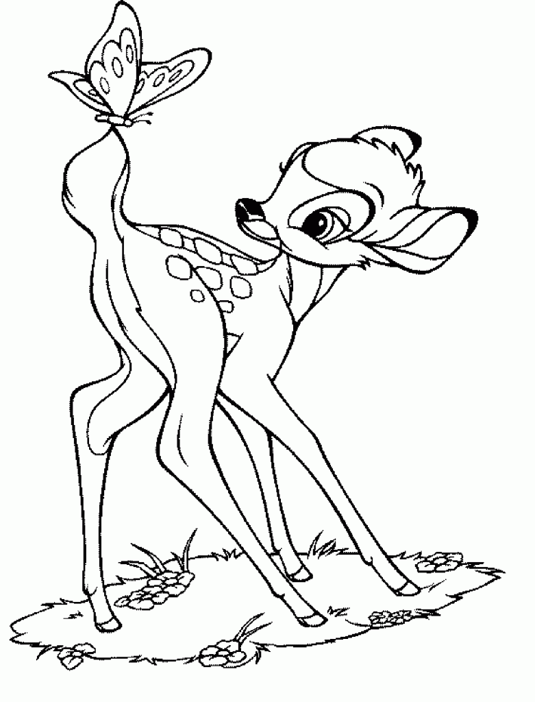 Baby Bambi Coloring Pages