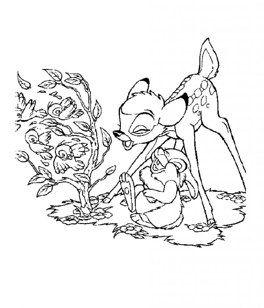 Bambi And Friends Coloring Pages