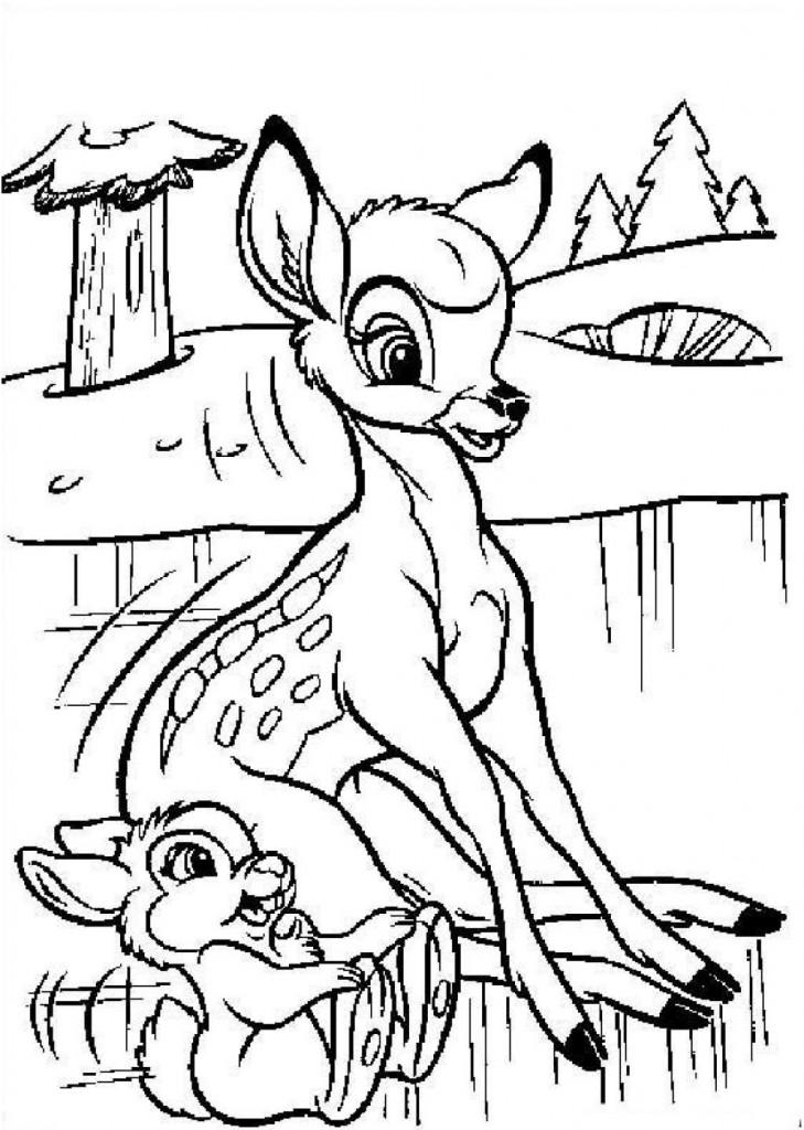 Bambi Coloring Pages Disney