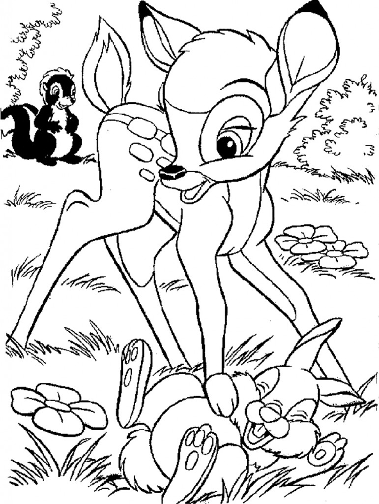 Bambi Deer Coloring Pages