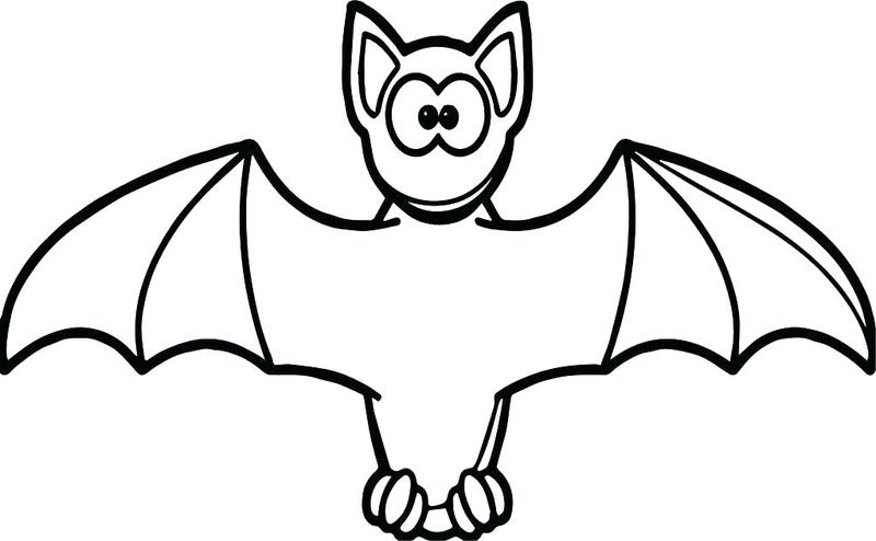 Bat Coloring Pages For Kids Printable_