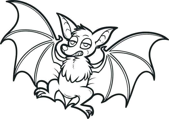 Bat Coloring Pages Outline