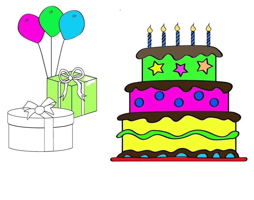 Celebrate Special Birthday Cake Coloring Pages