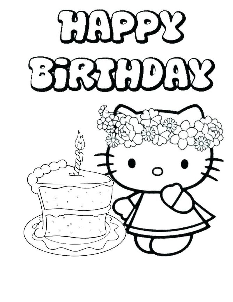 Birthday Cake Coloring Pages To Print