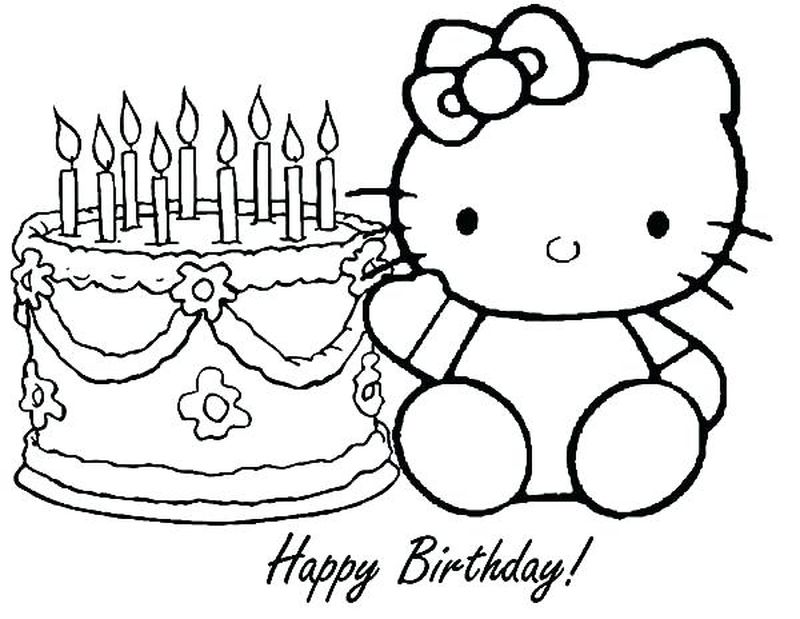 Birthday Day Cake Free Coloring Pages