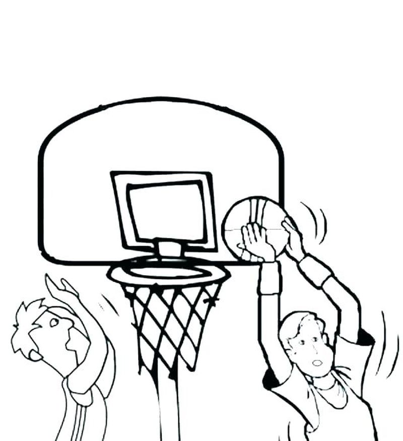 Boys Basketball Coloring Pages