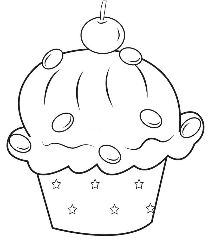 Build A Cupcake Coloring Pages