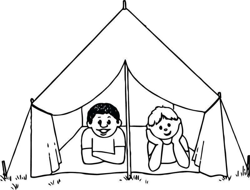 Camping Animal Coloring Pages Free