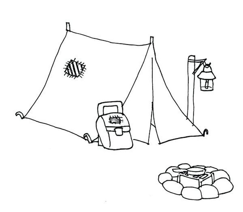 Camping Animals Coloring Pages Free