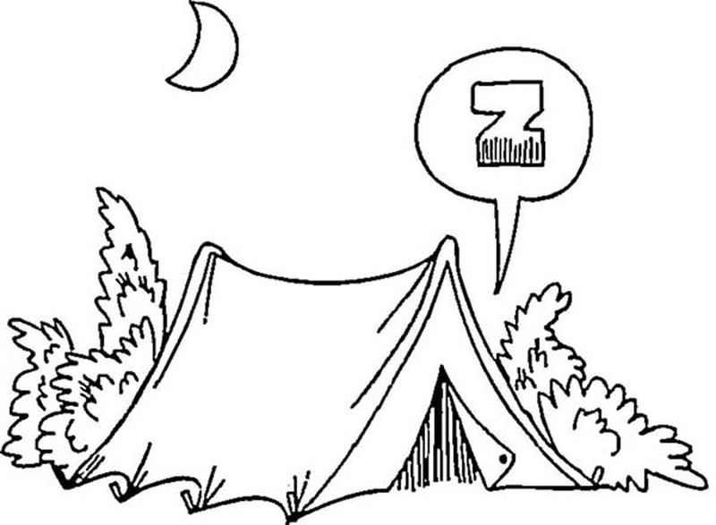 Camping Supplies Coloring Pages