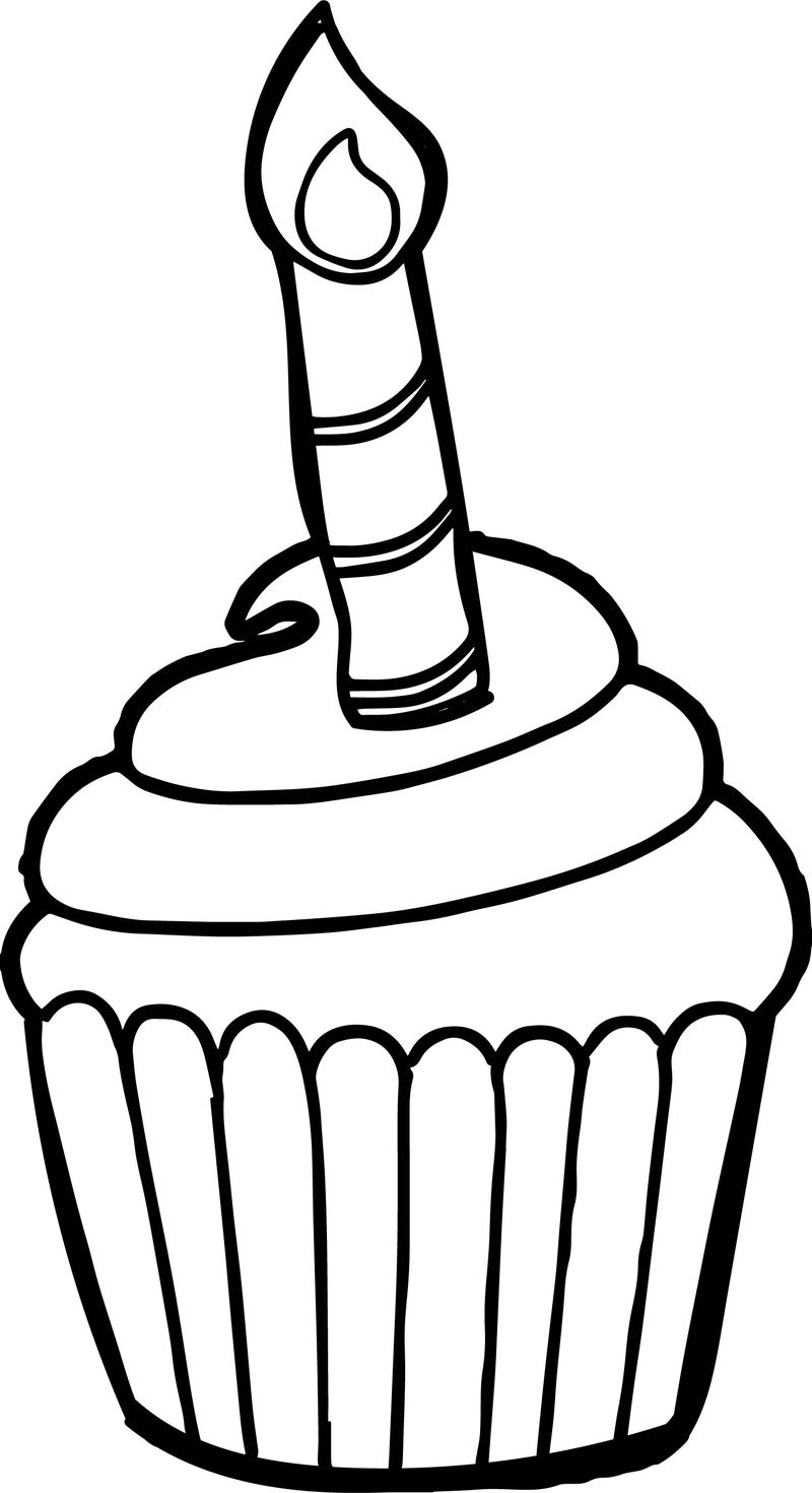 Cat And Cupcake Coloring Pages