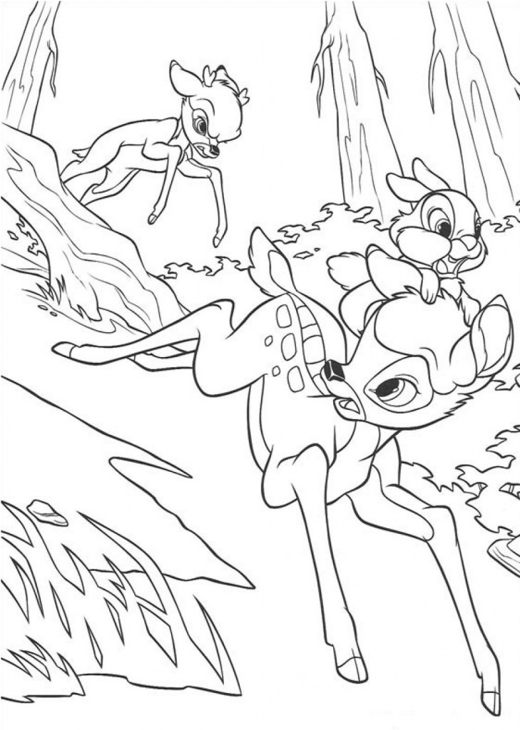 Coloring Pages Bambi And Thumper