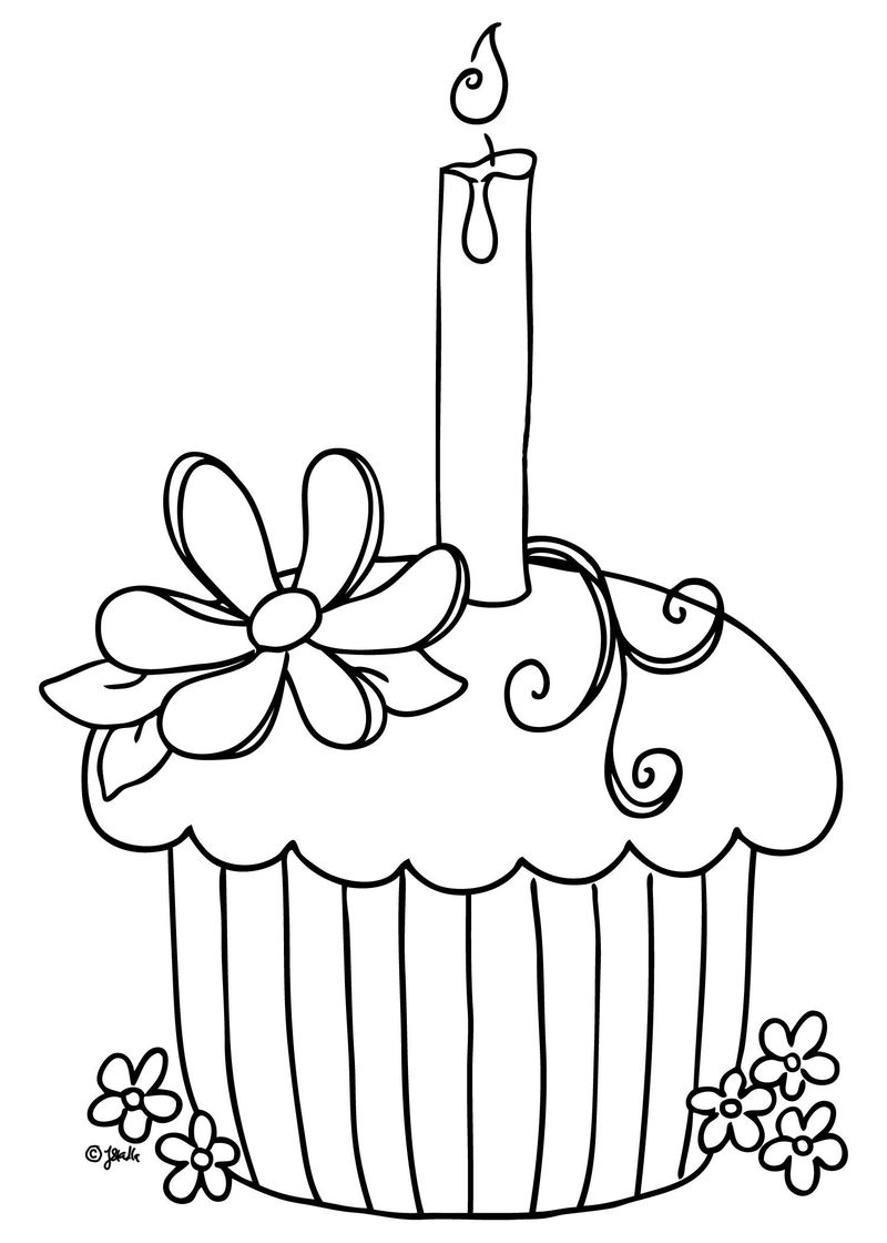 Cupcake And Ice Cream Coloring Pages