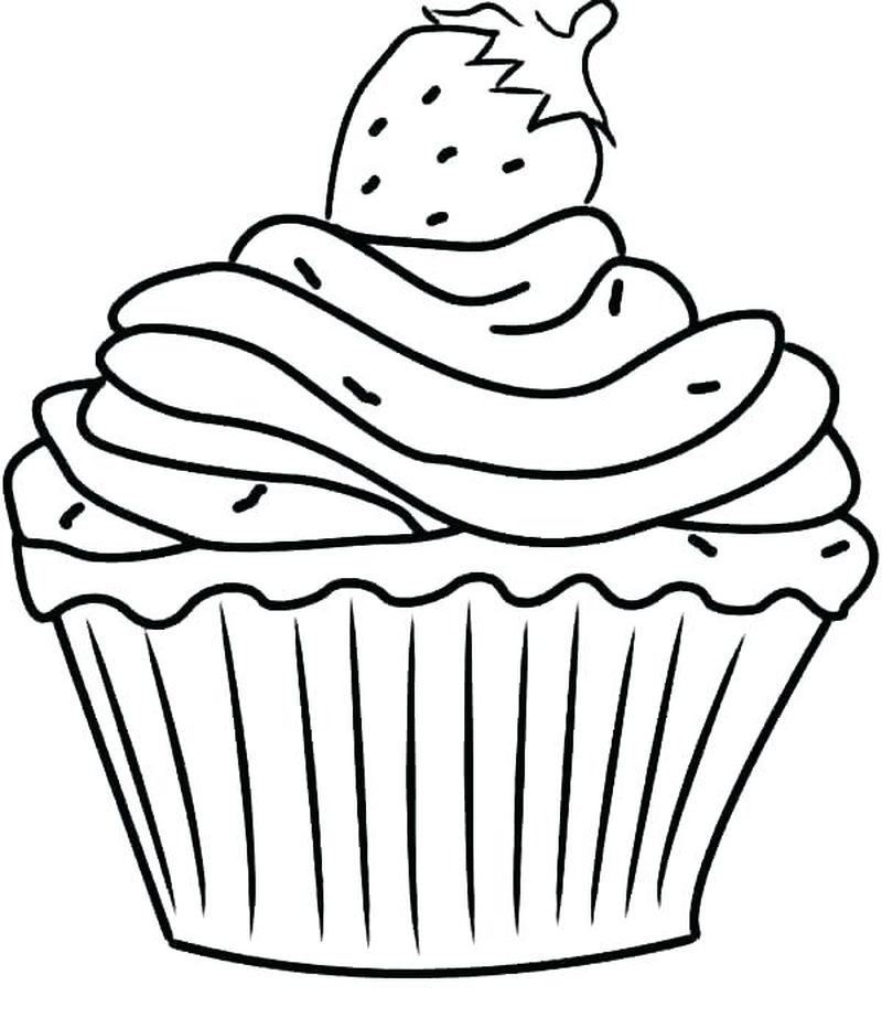 Cupcake Coloring Pages For Kids