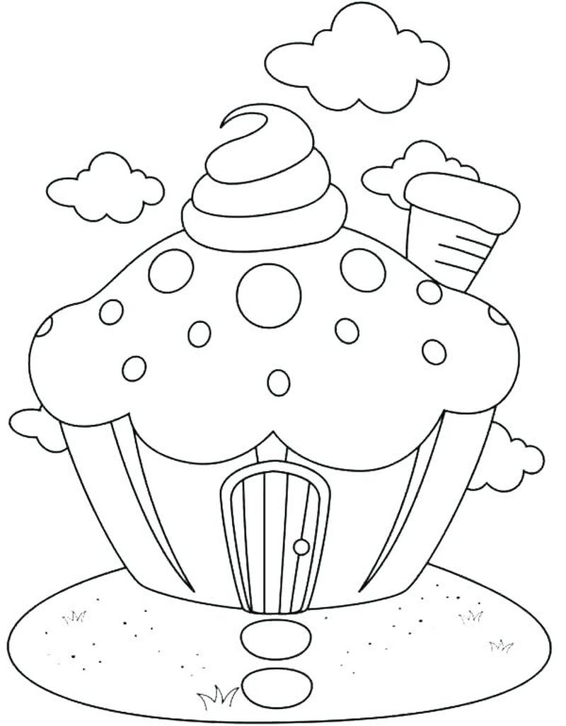 Cupcake Coloring Pages Pdf