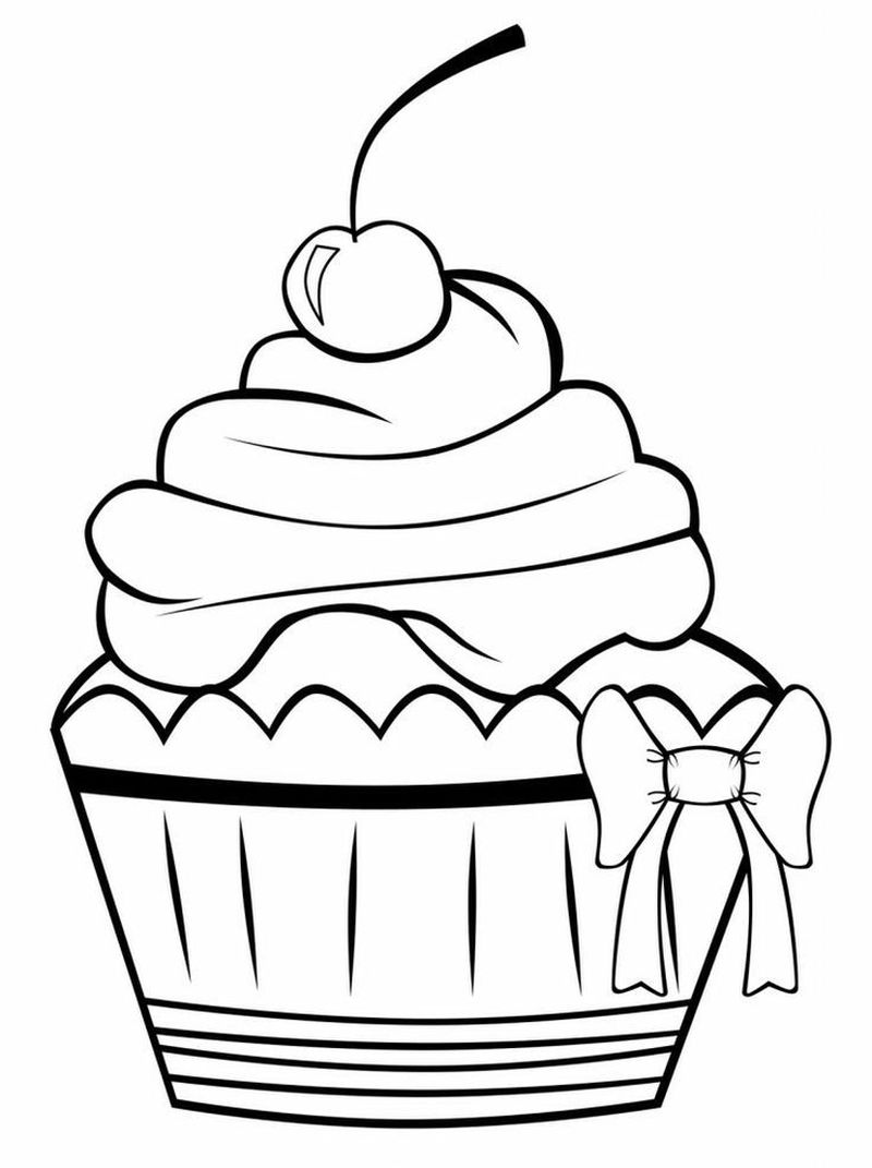 Cupcake Coloring Pages