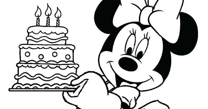 First Birthday Cake Coloring Page