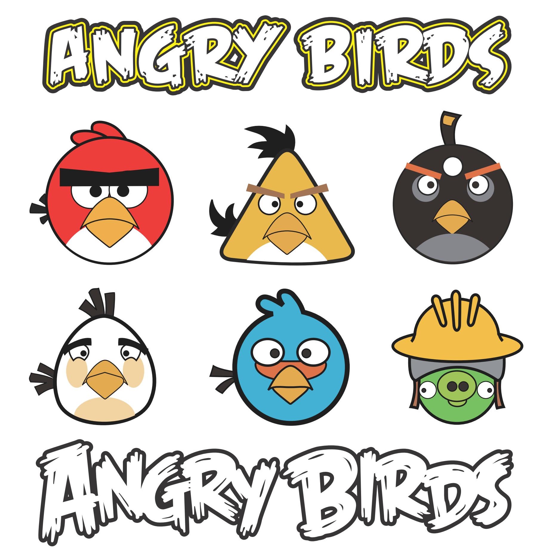 Popular Game Angry Birds Coloring Pages