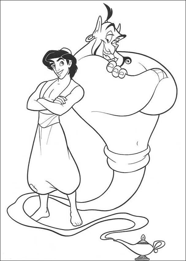 Jasmine And Aladdin Coloring Pages