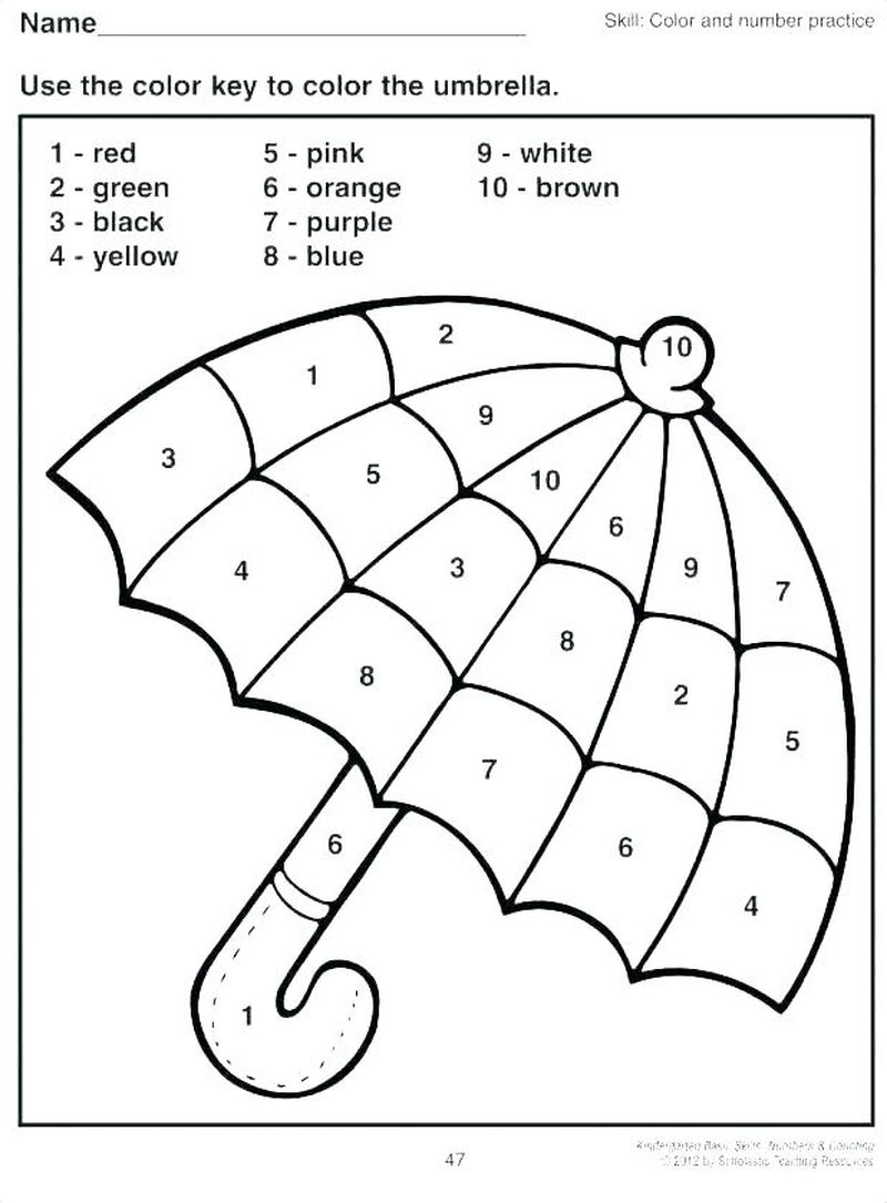 Printable Addition Coloring Pages Color By Number