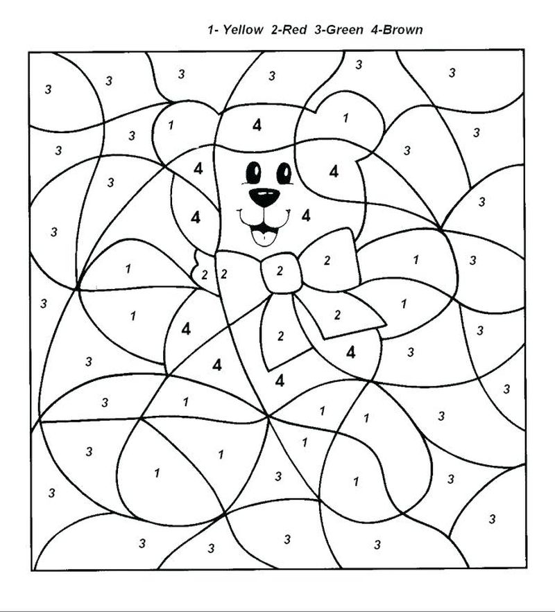 Printable Advanced Color By Number Coloring Pages