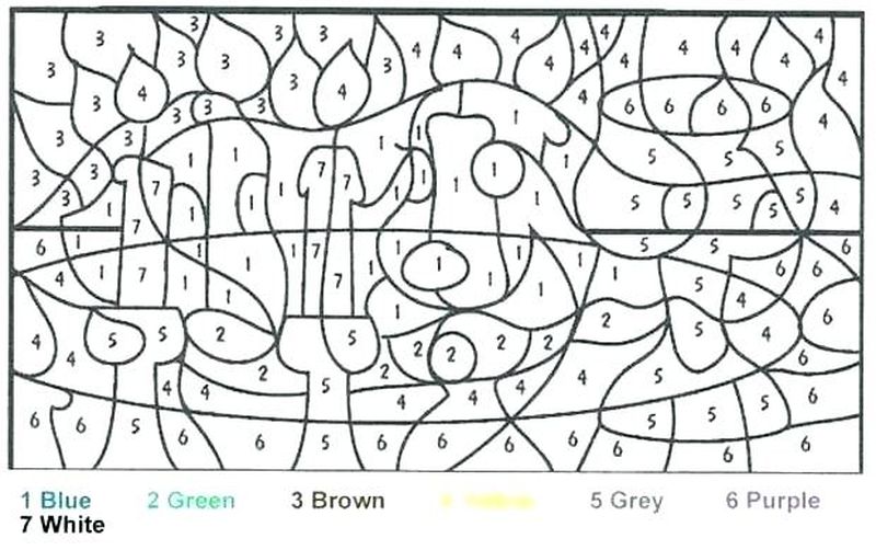 Printable Christmas Color By Number Coloring Pages