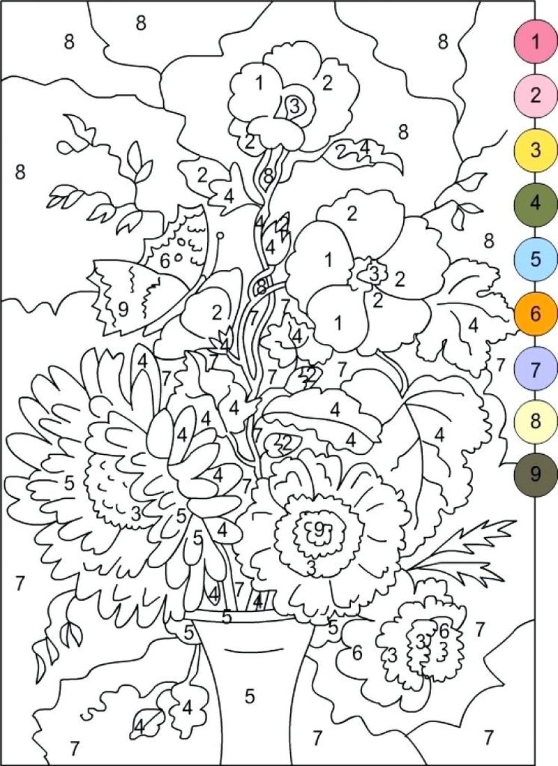 Printable Color By Number Christmas Coloring Pages