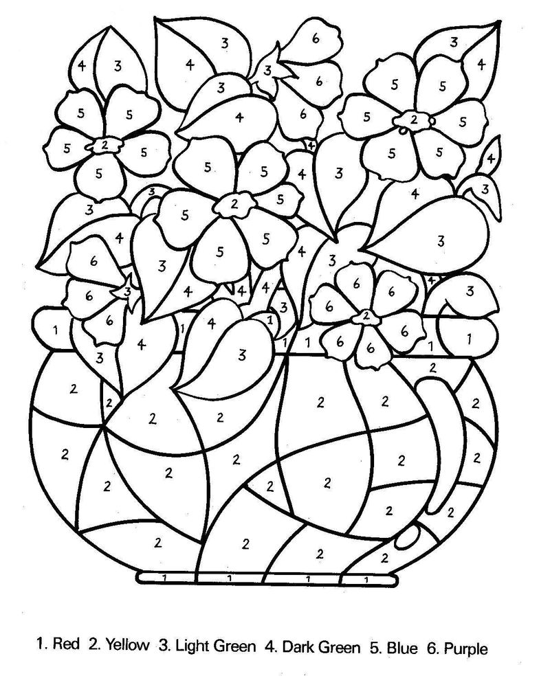 Printable Color By Number Coloring Pages For Adults